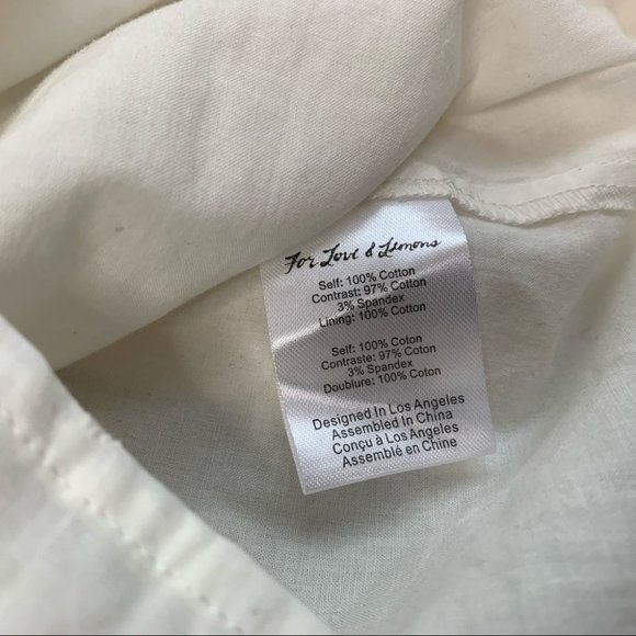 For Love & Lemons Vera Eyelet Ruffle Lace Mini Dress White Size Small - Picture 12 of 16